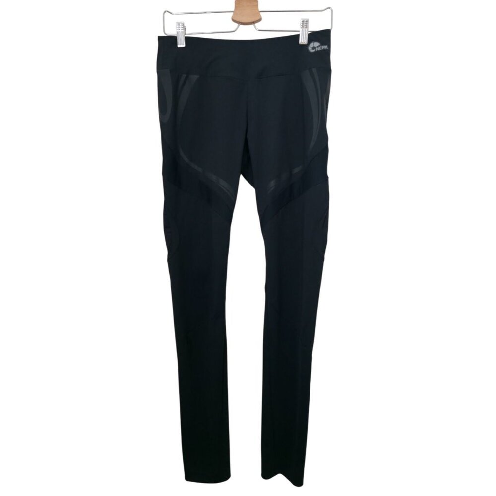Nepa Free Motion Black Outdoor Active Fit Leggings Women's Sz M - Made in Korea